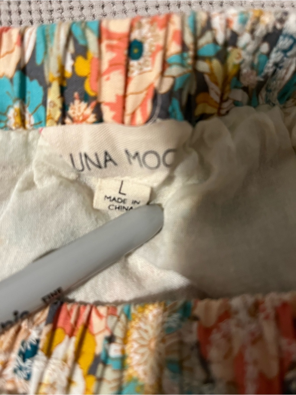 Luna Moon Anthropologie Floral Eyelet Ruffle Mini Skirt Size Large - Picture 2 of 6